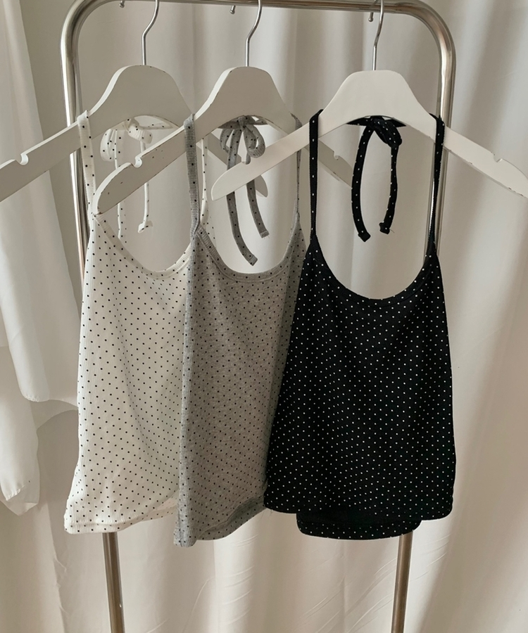 ドットホルターネックキャミソール
