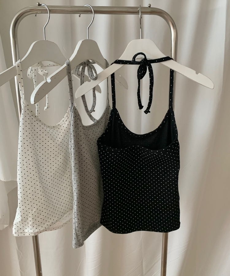 ドットホルターネックキャミソール