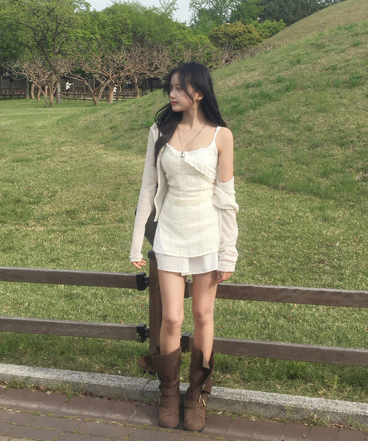 レースニットキャミソールミニワンピース CREAM(MINI)