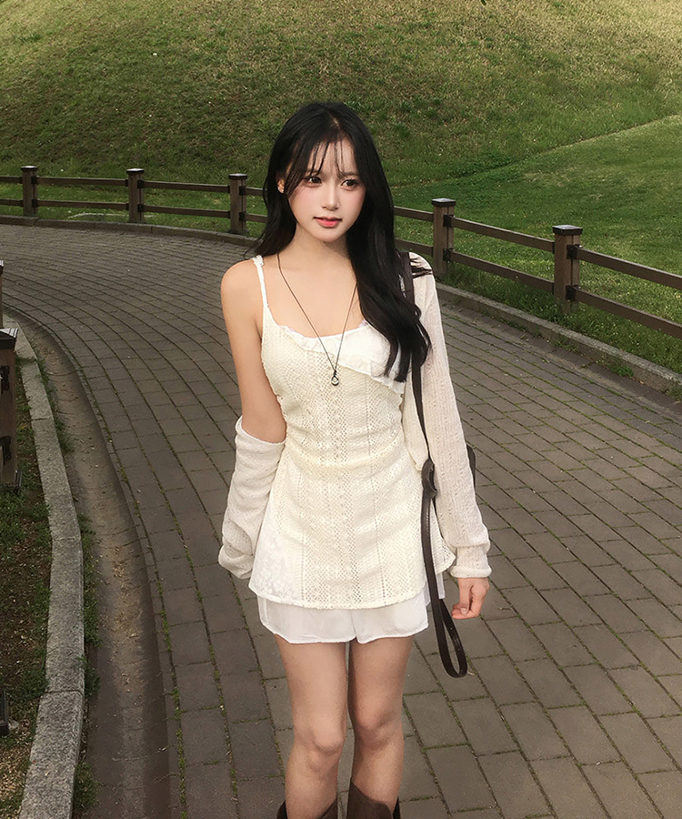レースニットキャミソールミニワンピース CREAM(MINI)