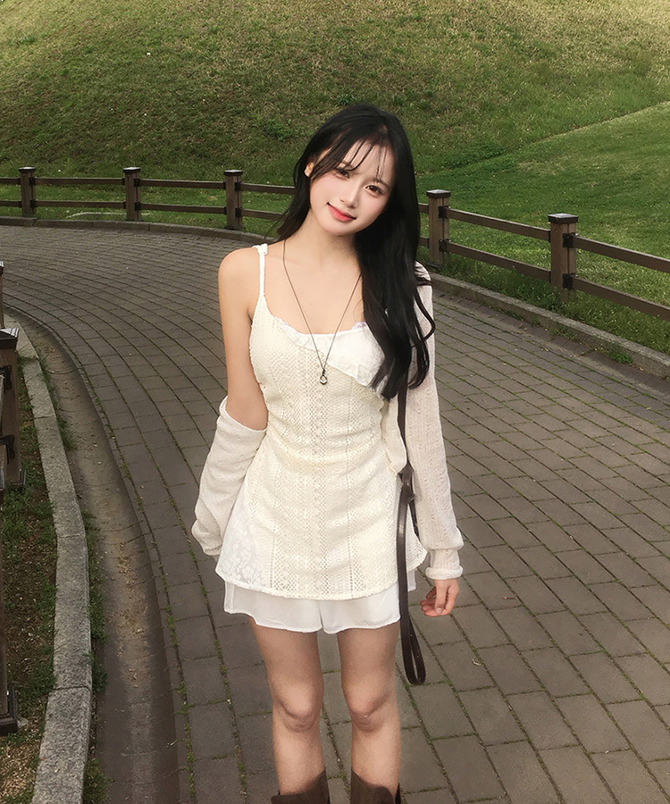 レースニットキャミソールミニワンピース CREAM(MINI)