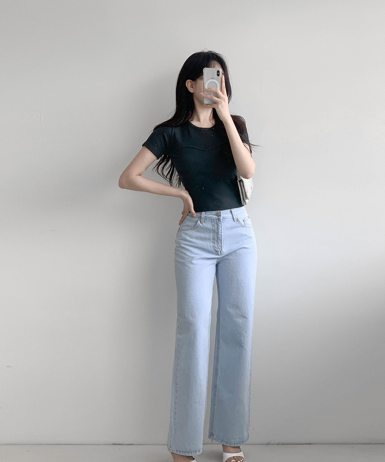 デイリーラウンド半袖Tシャツ NAVY