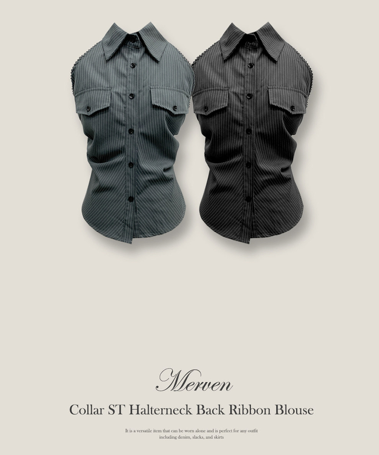 バックリボンブラウス