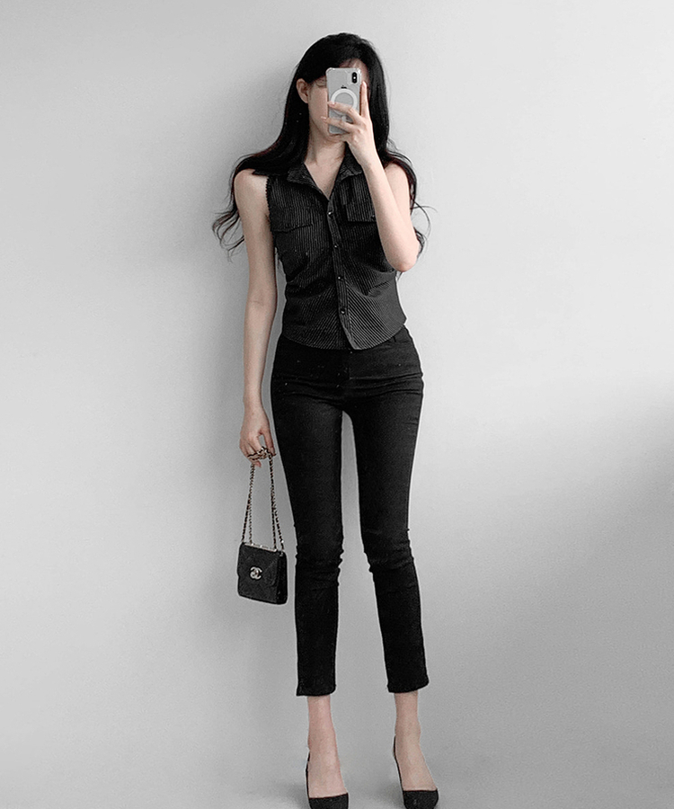 バックリボンブラウス BLACK