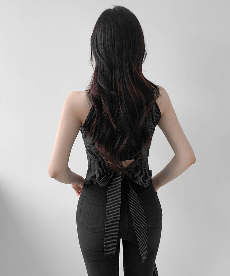 バックリボンブラウス BLACK