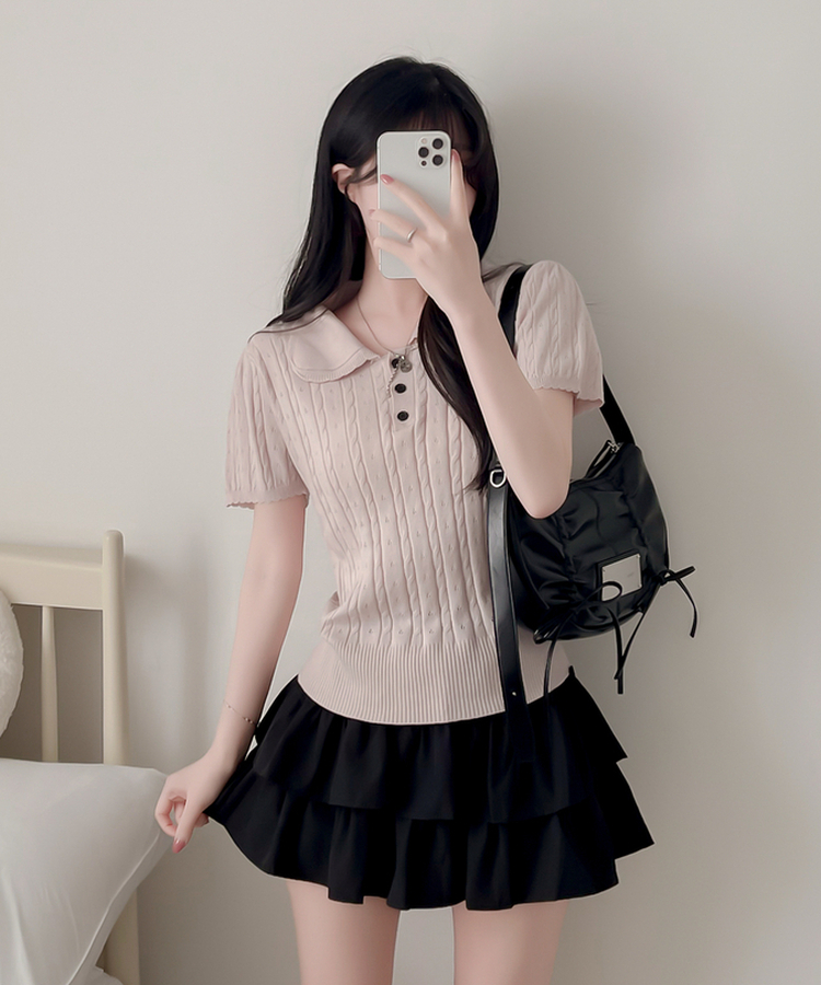ラブリーティアードミニスカート BLACK