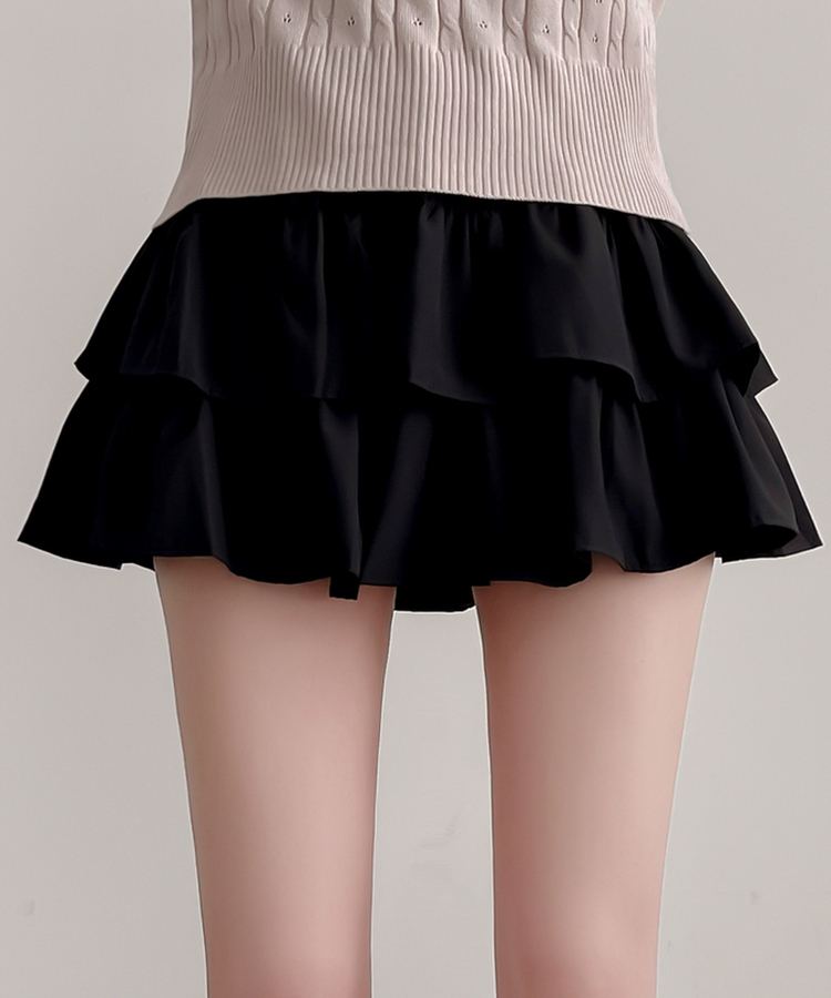 ラブリーティアードミニスカート BLACK