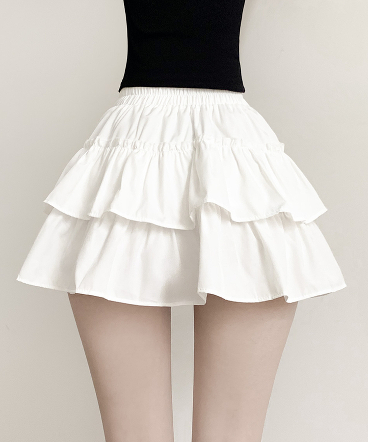 ラブリーティアードミニスカート WHITE