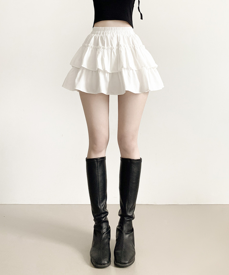 ラブリーティアードミニスカート WHITE