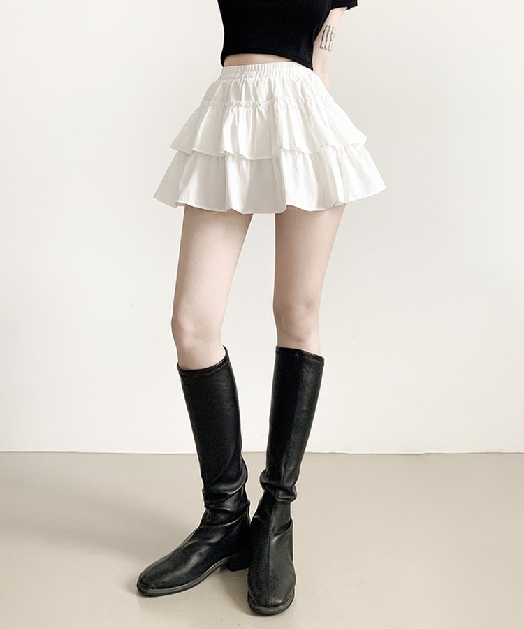 ラブリーティアードミニスカート WHITE
