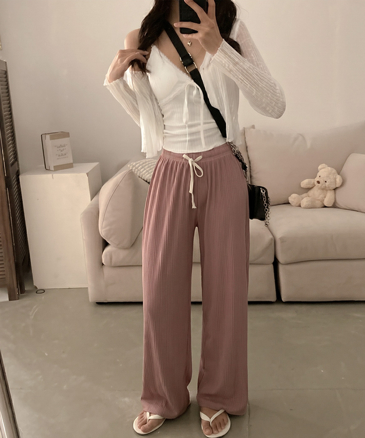 ストレッチデイリーパンツ(6color) PINK