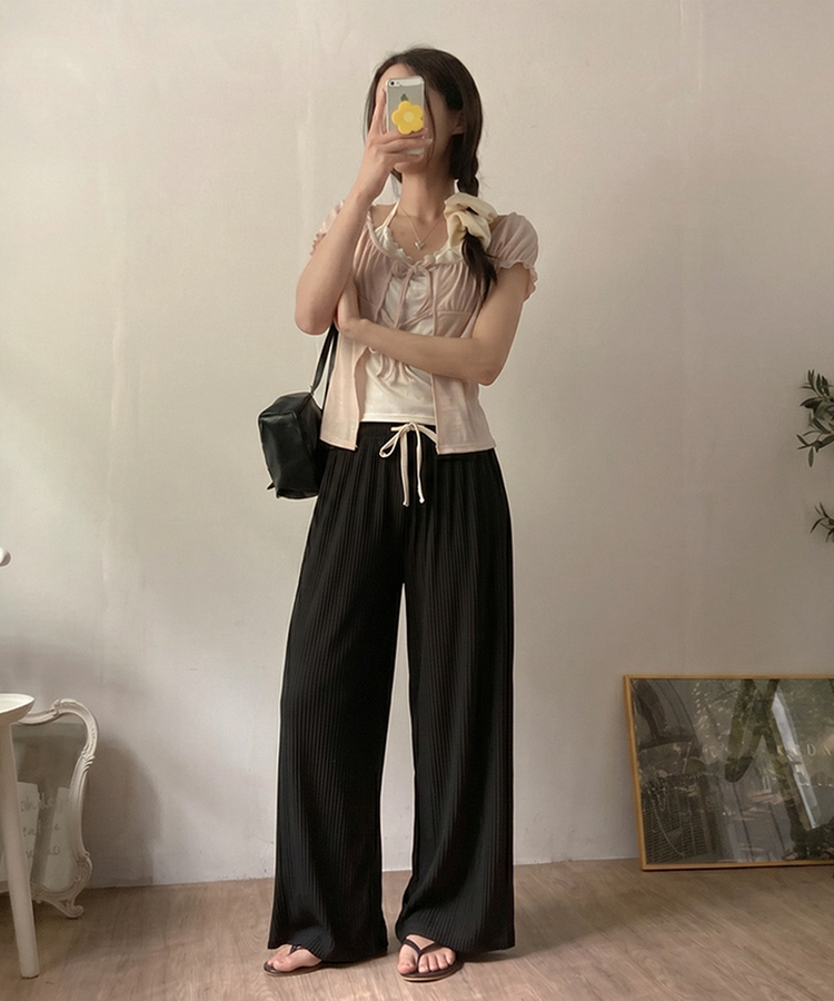 ストレッチデイリーパンツ(6color) BLACK