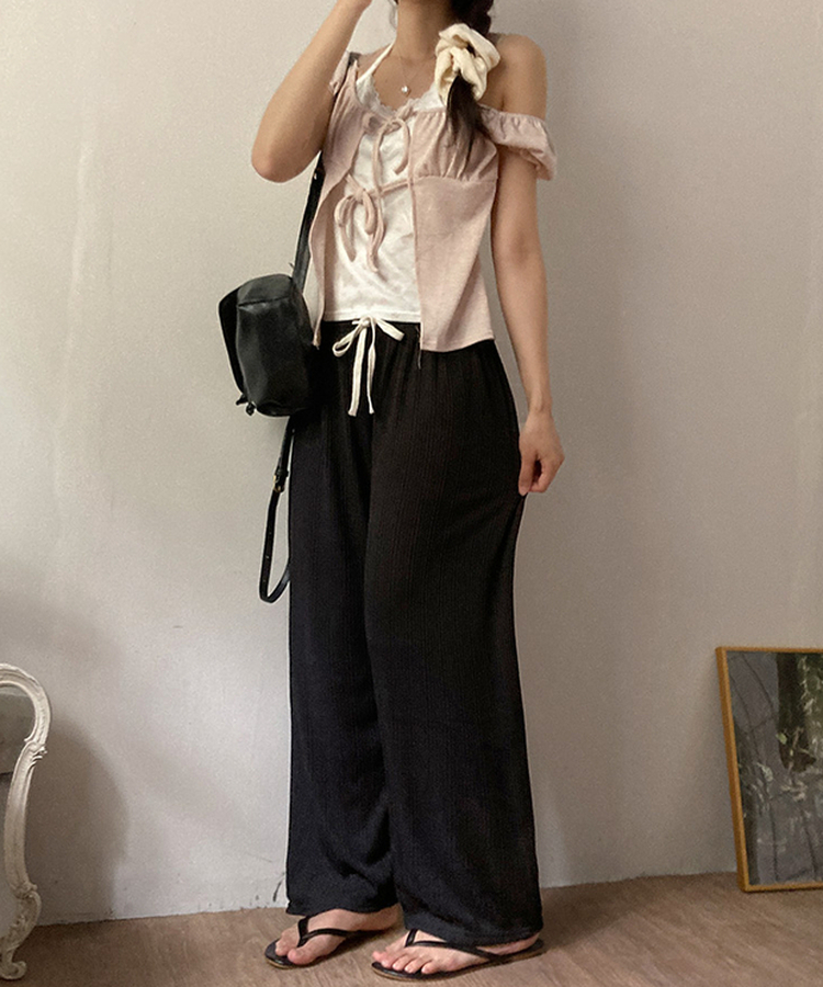 ストレッチデイリーパンツ(6color) BLACK