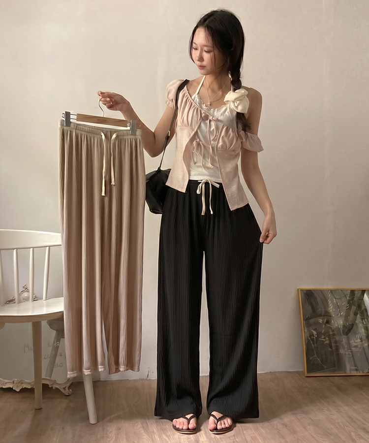 ストレッチデイリーパンツ(6color) BLACK