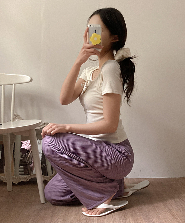 ストレッチデイリーパンツ(6color) PURPLE