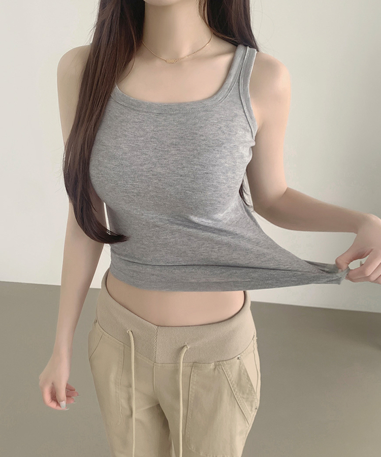 ベーシックスリムフィットノースリーブ(6color) GREY