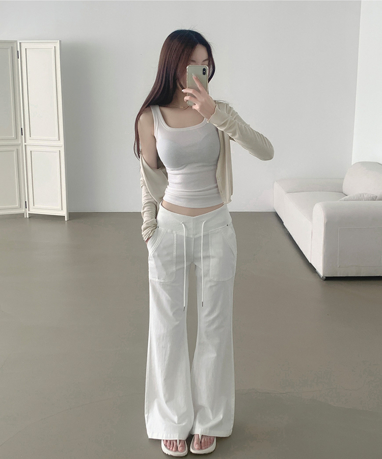 ソフトタッチスリムフィット長袖カーディガン BEIGE