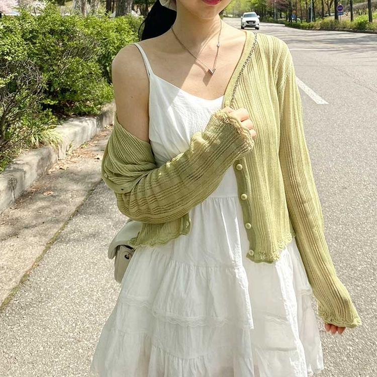 シースルーサマーカーディガン(5color) OLIVE