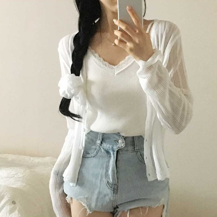 シースルーサマーカーディガン(5color) IVORY