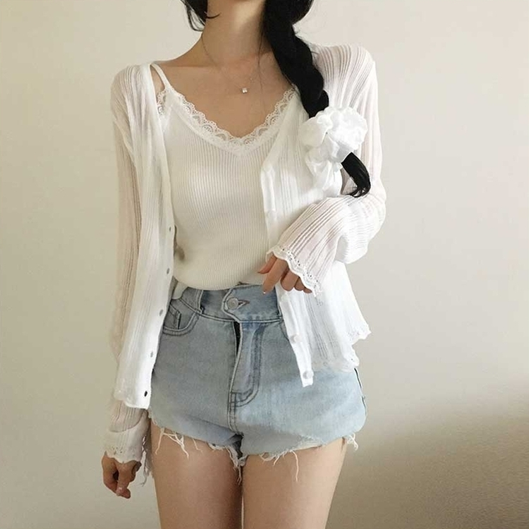 シースルーサマーカーディガン(5color) IVORY