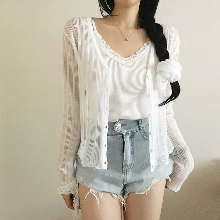 シースルーサマーカーディガン(5color) IVORY