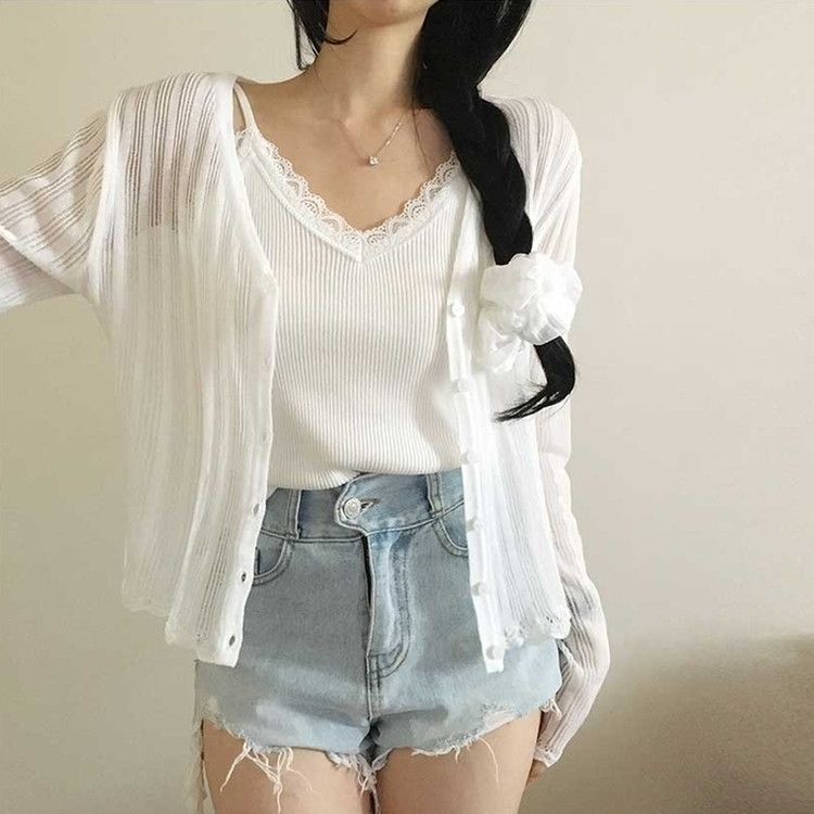 シースルーサマーカーディガン(5color) IVORY