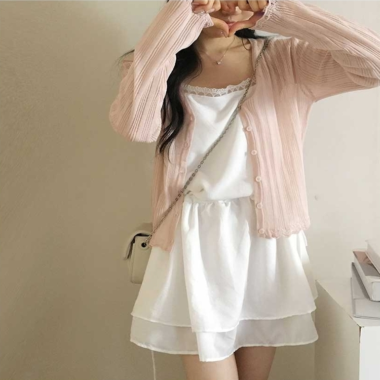 シースルーサマーカーディガン(5color) PINK