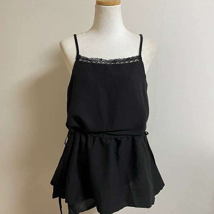 レイヤードレースシアリングキャミワンピース