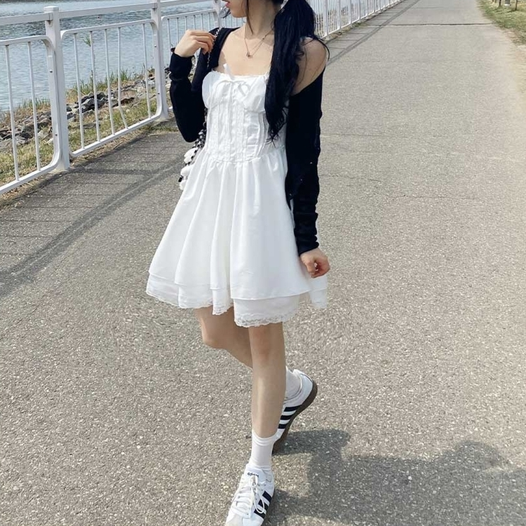 デイリーリボンレースワンピース IVORY