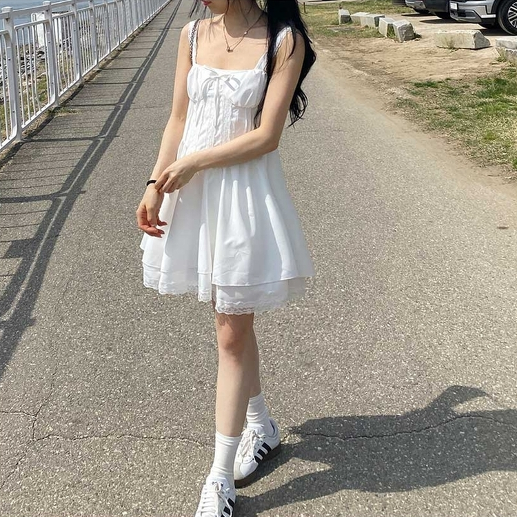 デイリーリボンレースワンピース IVORY