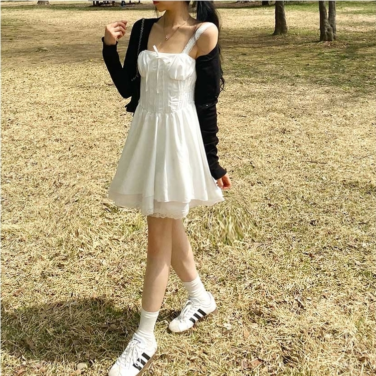 デイリーリボンレースワンピース IVORY