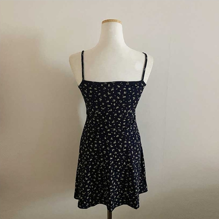 【SET】フラワーキャミソールワンピース＋カーディガン