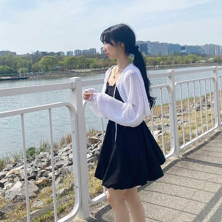 ボレロリボンカーディガン(6color) IVORY