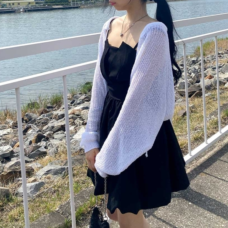 ボレロリボンカーディガン(6color) IVORY