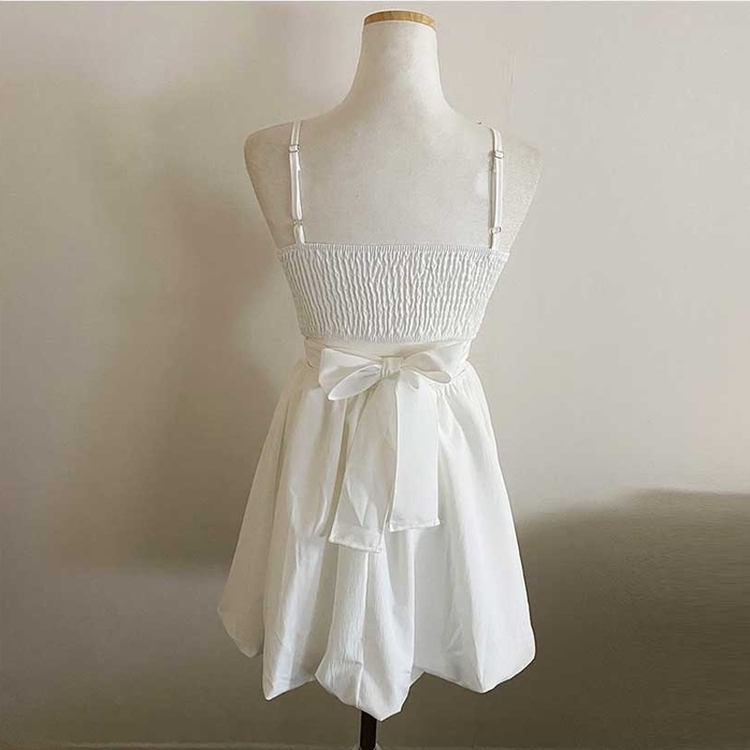バックリボンキャミソールミニワンピース