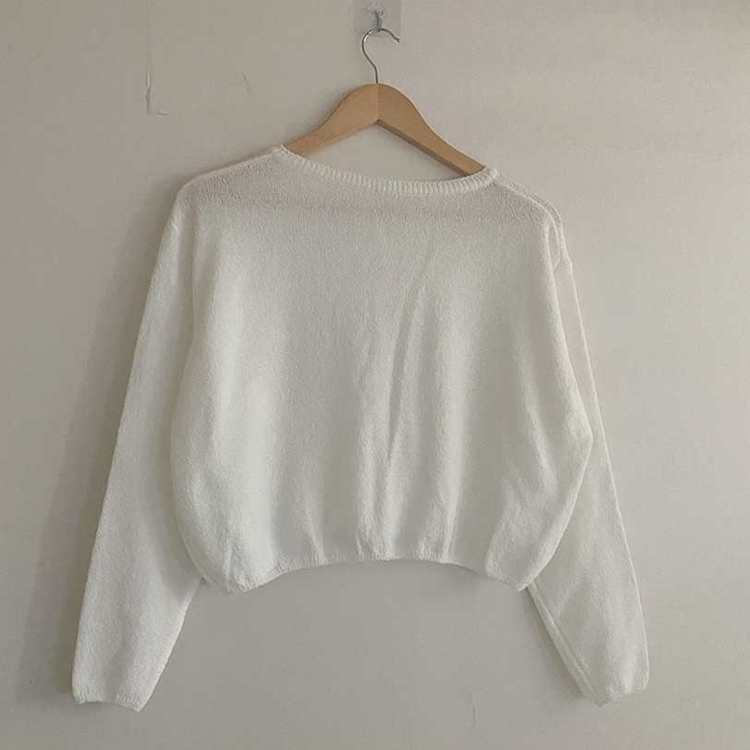 ボタンクロップラウンドカーディガン(5color)