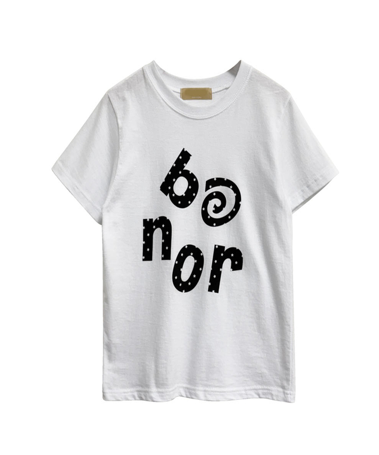 ドットレタリングラウンド半袖Tシャツ