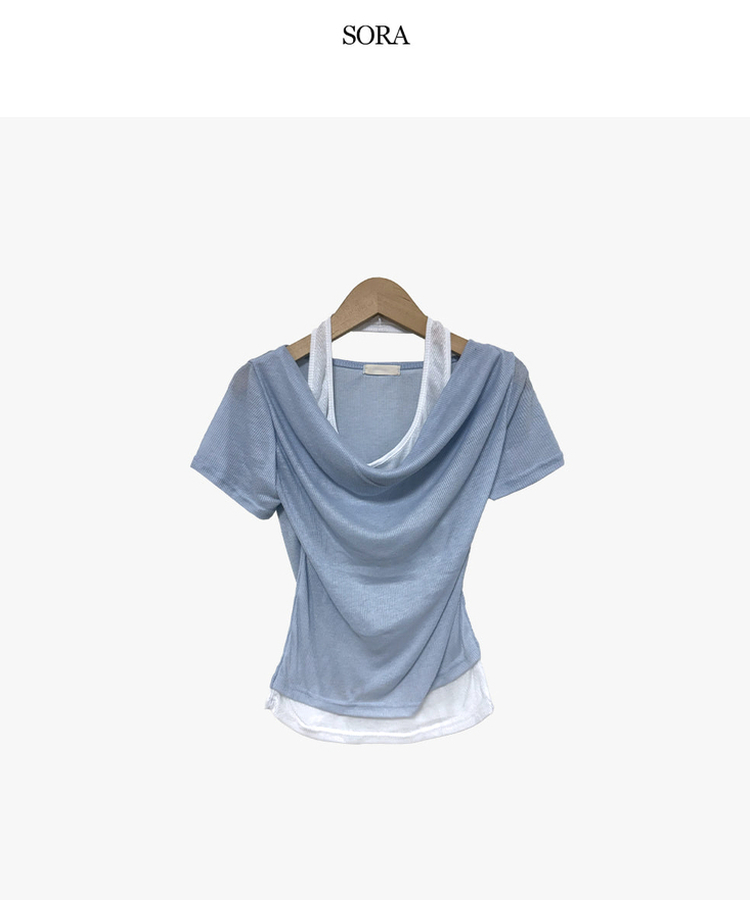 ホルターレイヤードTシャツ