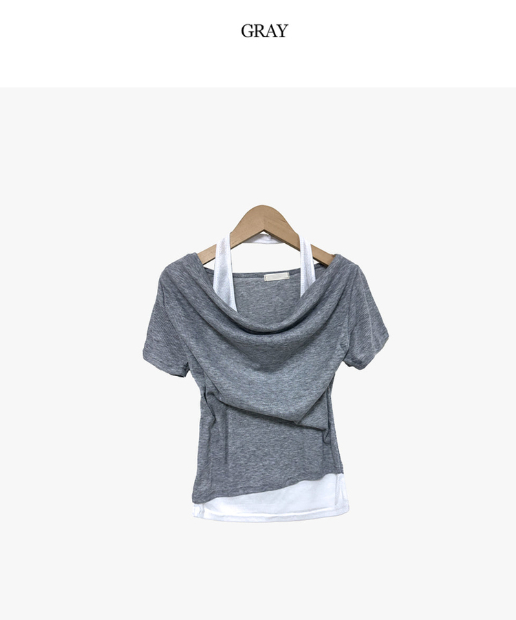 ホルターレイヤードTシャツ