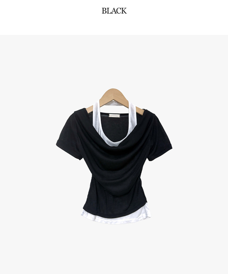 ホルターレイヤードTシャツ