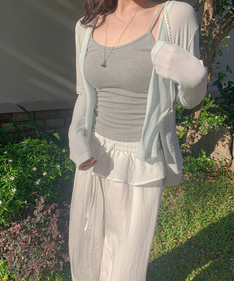 【カップ付き】ベーシックキャミソール(6color) GRAY