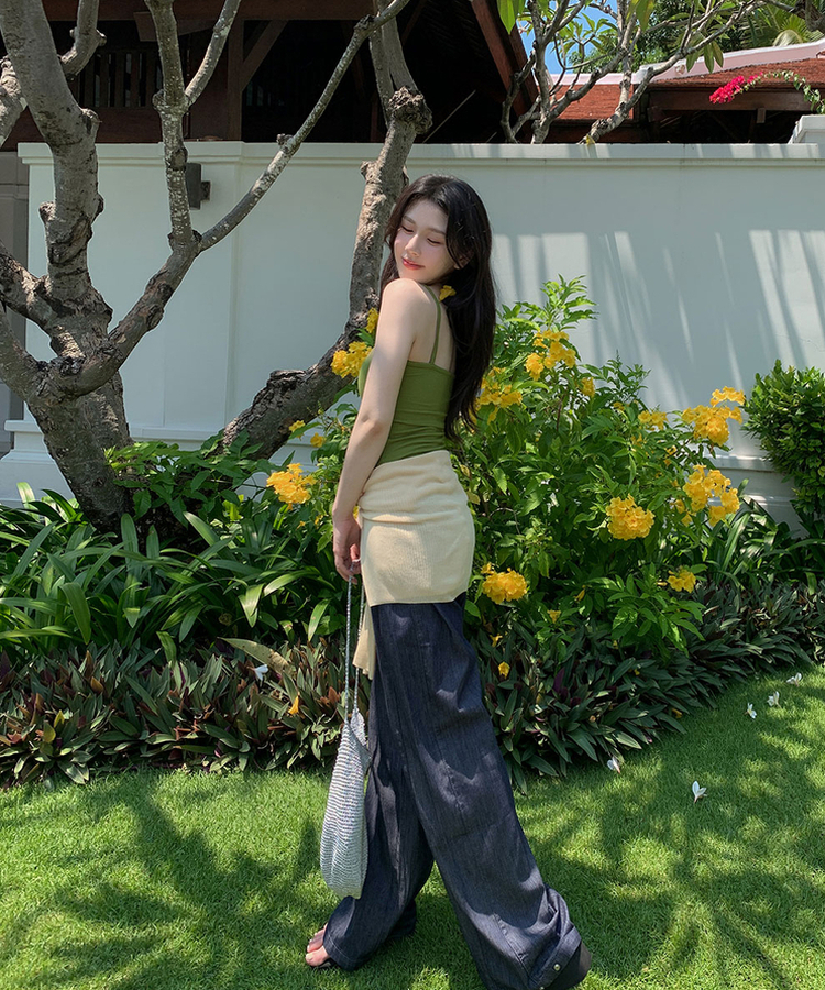 【カップ付き】ベーシックキャミソール(6color) OLIVE