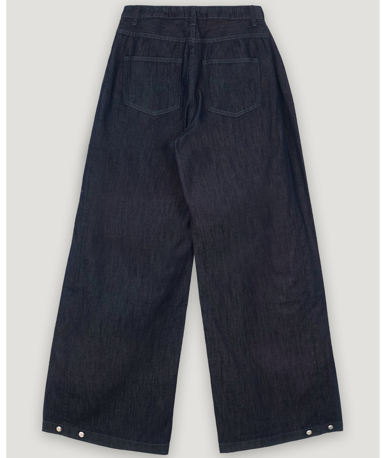 ピンテックワイドデニムパンツ