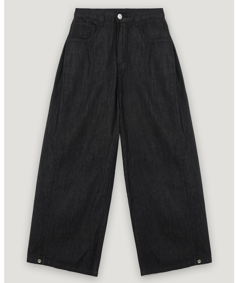 ピンテックワイドデニムパンツ
