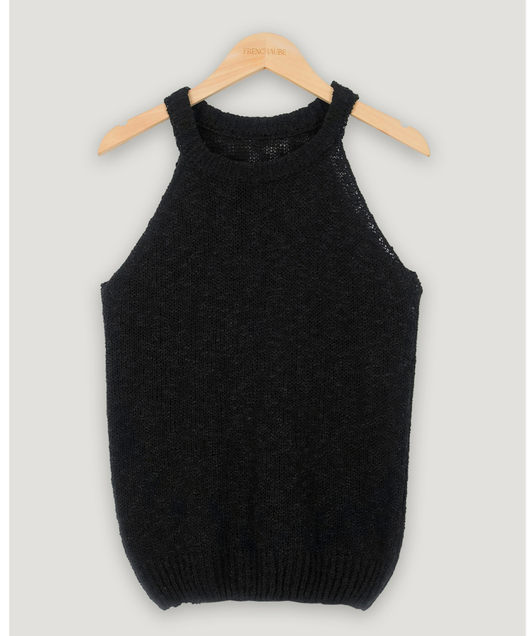 ホルターネックメッシュキャミソール(5color)