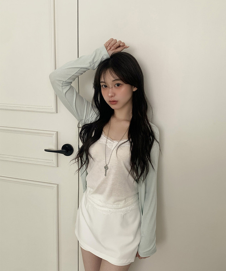 バンディングミニスカートパンツ IVORY