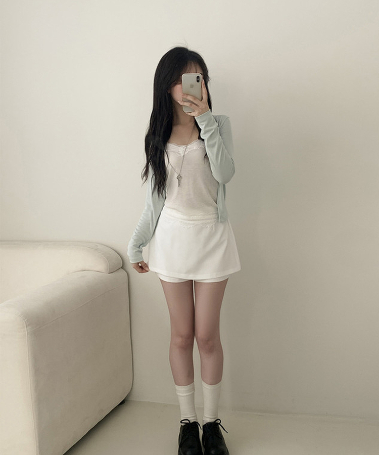 バンディングミニスカートパンツ IVORY