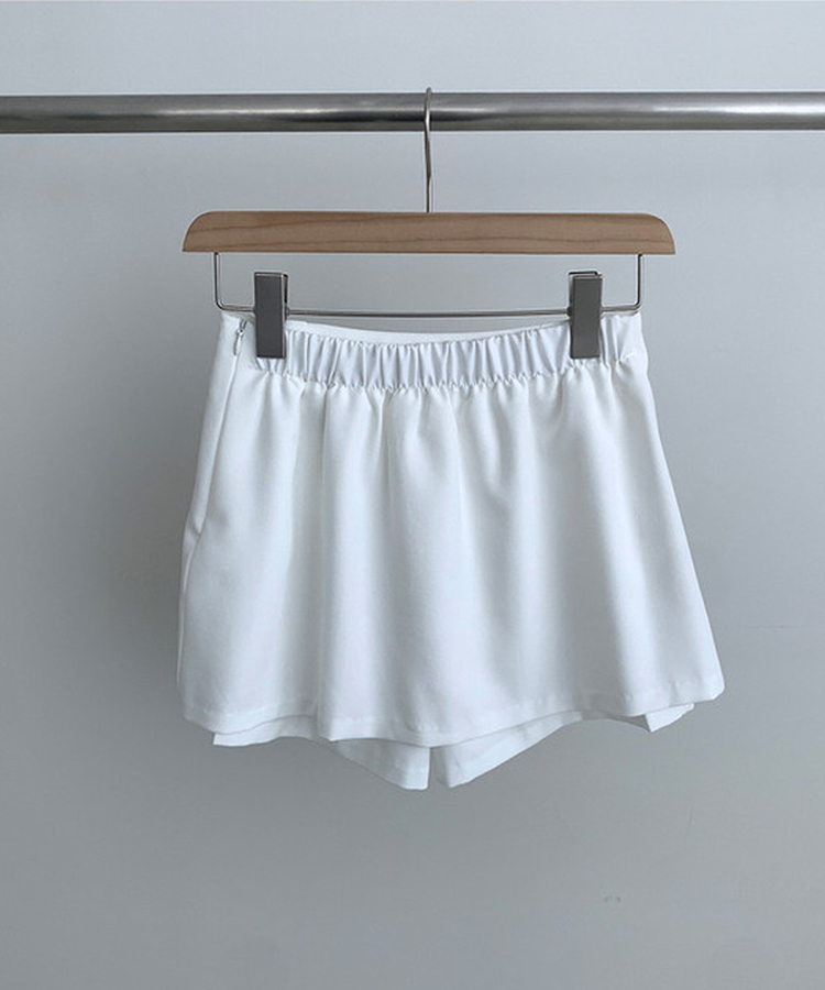 バンディングミニスカートパンツ