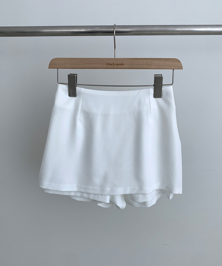 バンディングミニスカートパンツ