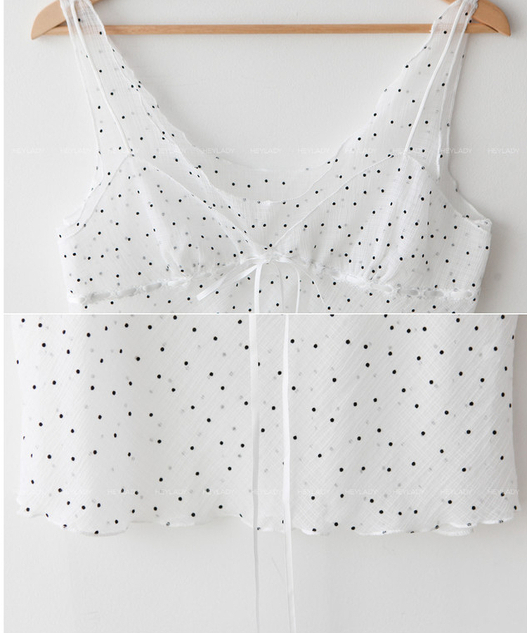 ドットシースルーレイヤードキャミソール